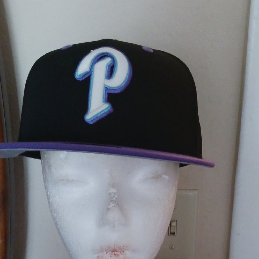 Black and Purple Cap with P Logo